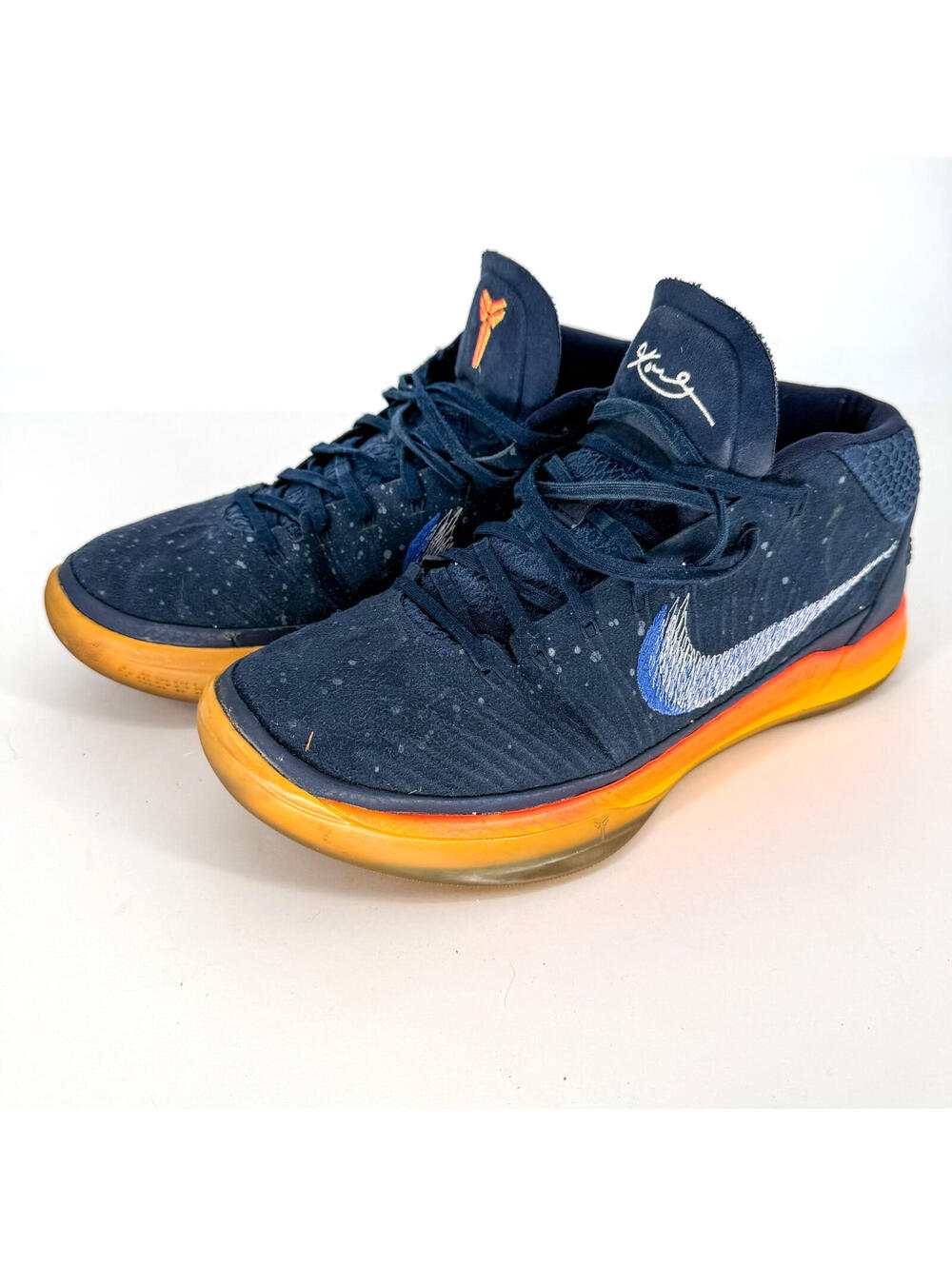 Nike Kobe AD Mid Rise Navy Orange Streetwear Athletic Basketball Shoes Men's 10